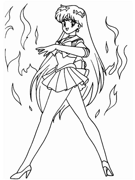 sailor mars coloring pages